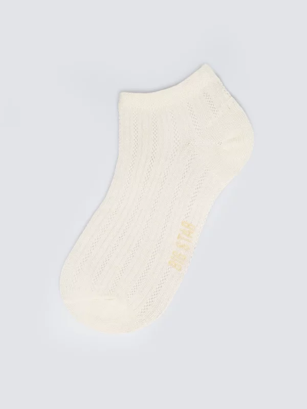 Stopki damskie ażurowe białe Holiana 100