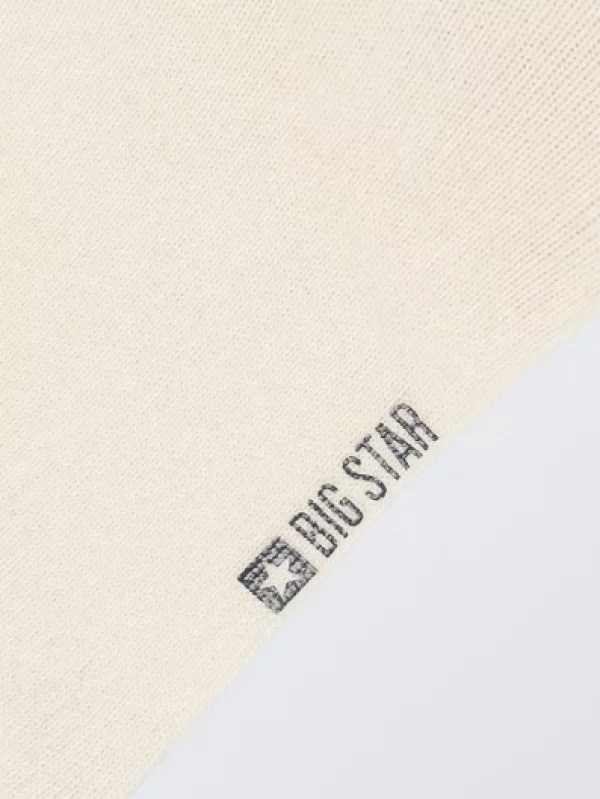 Skarpety męskie białe z kolorowymi paskami Rajanold 100