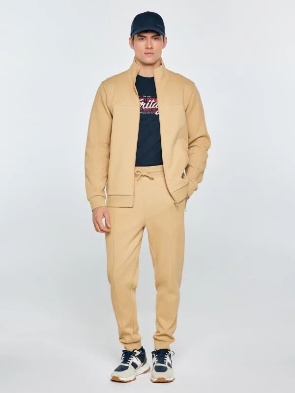 Bluza męska rozpinana ze stójką beżowa Wlador 801