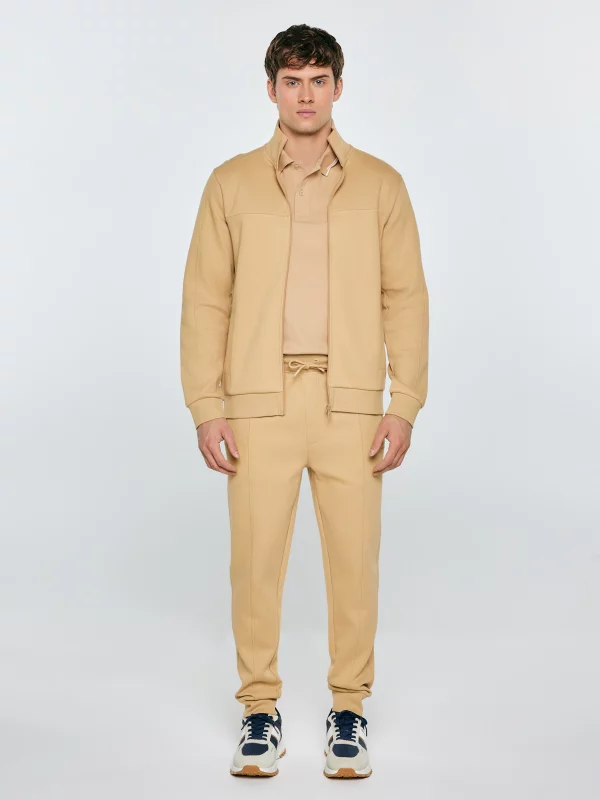 Bluza męska rozpinana ze stójką beżowa Wlador 801