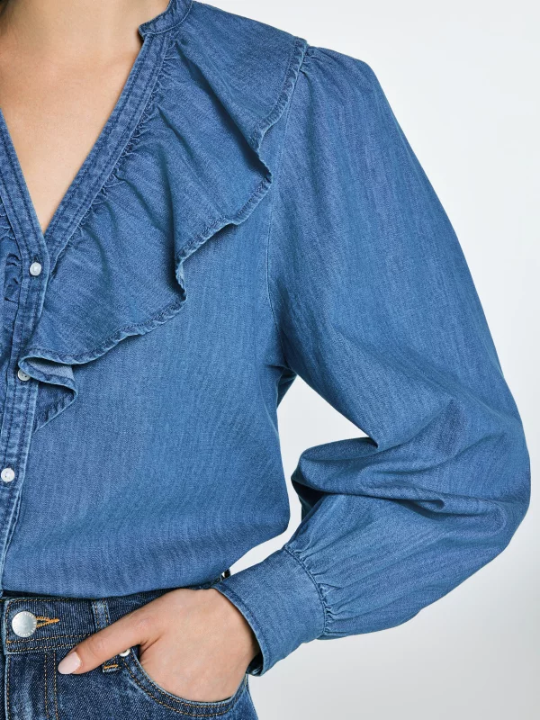 Koszula damska jeansowa niebieska Irina 392