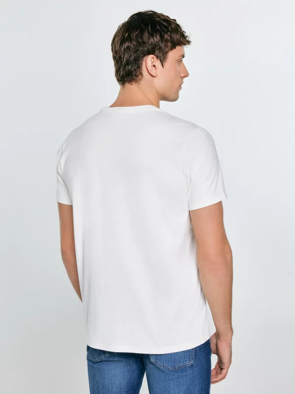 Koszulka męska z nadrukiem biała Keren 100