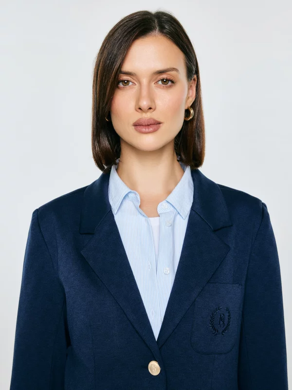 Marynarka damska slim granatowa Norbia 403