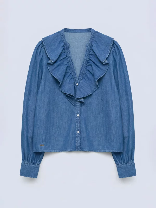 Koszula damska jeansowa niebieska Irina 392