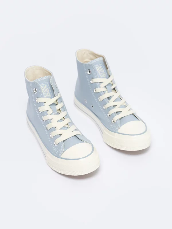 Trampki damskie wysokie błękitne NN274279 400