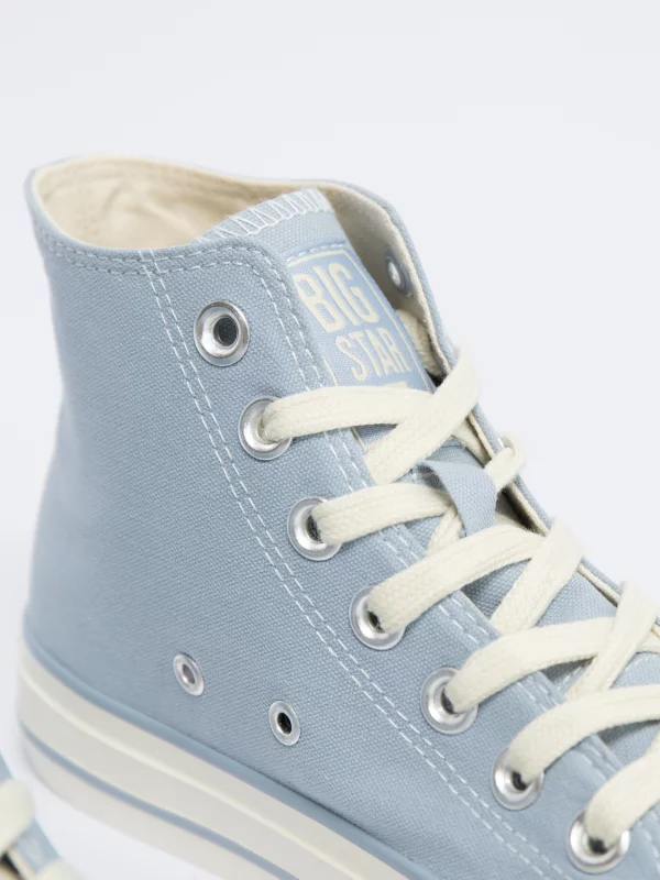 Trampki damskie wysokie błękitne NN274279 400