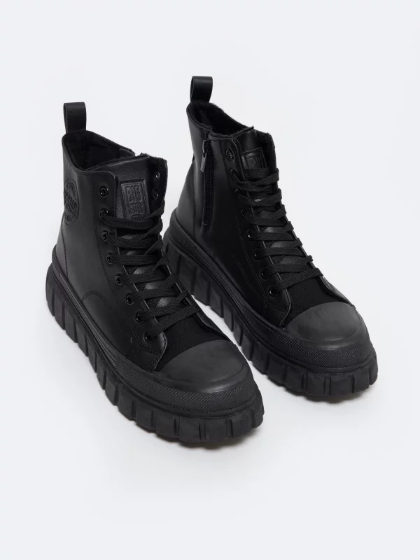 Trampki damskie wysokie czarne MM274625 906