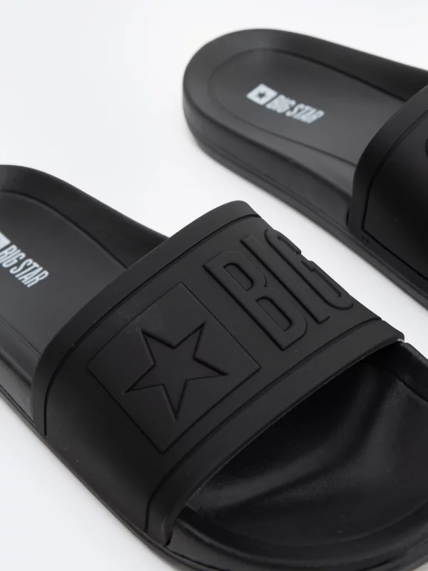 Klapki męskie plażowe czarne DD174690 900