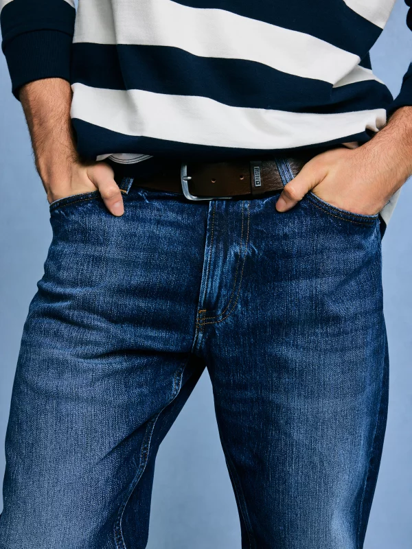 Pasek męski skórzany brązowy Pelle 803