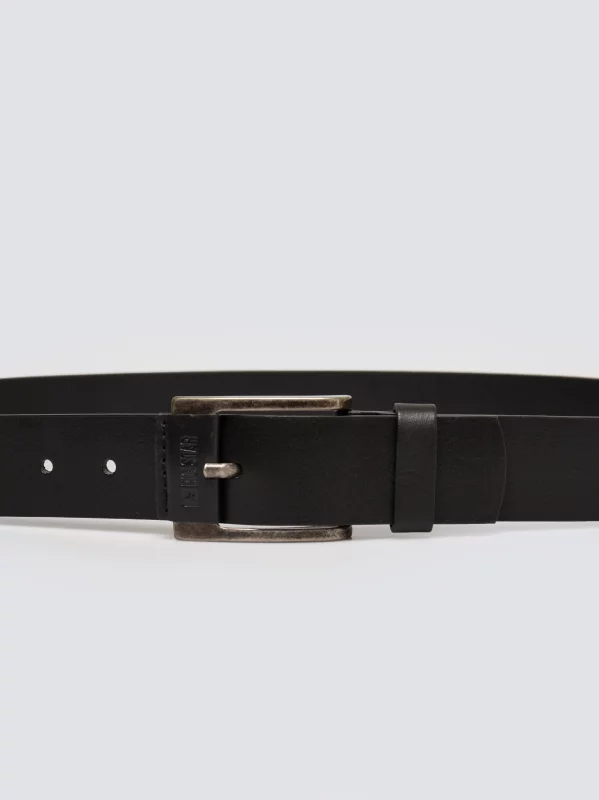 Pasek męski skórzany czarny Koren 906