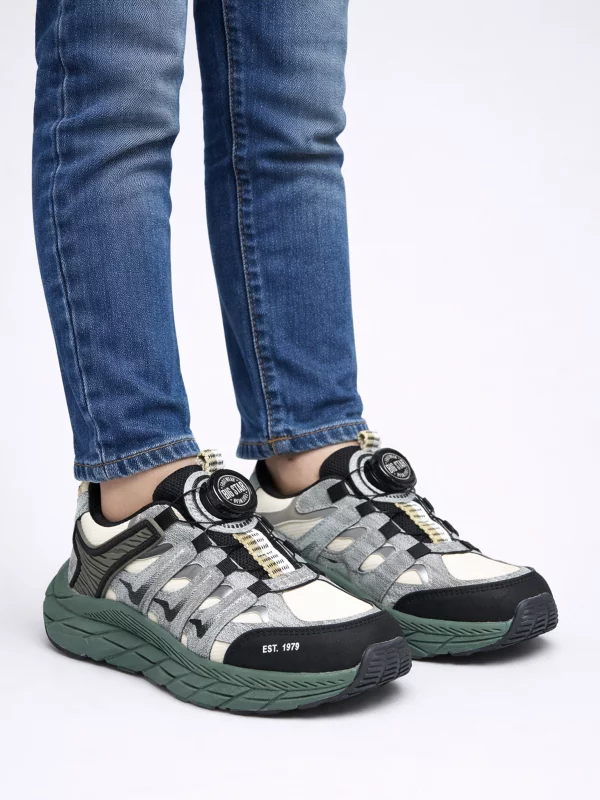 Sneakersy chłopięce khaki OO374207 303