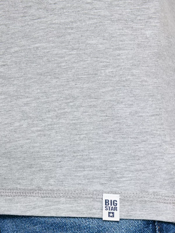 Koszulka męska slim v-neck z bawełny supima szara Supiclassicov 901