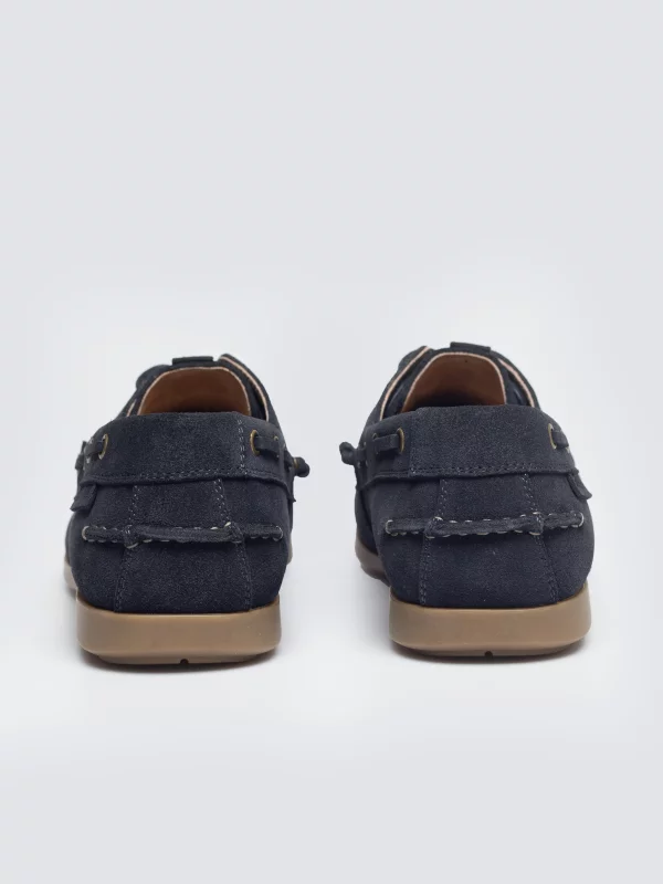 Mokasyny męskie zamszowe granatowe TT174134 403