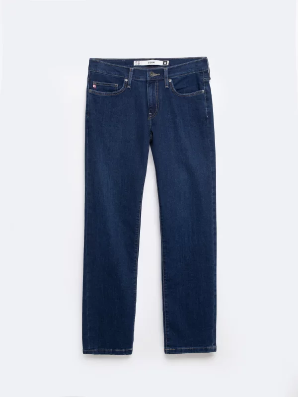 Jeansy męskie dopasowane granatowe Terry 499