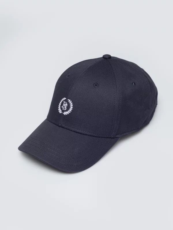 Czapka z daszkiem z haftem granatowa Centi 403