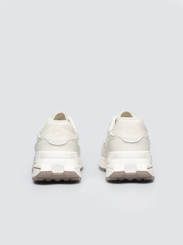 Sneakersy damskie ze skóry ekologicznej beżowe NN274A088 801