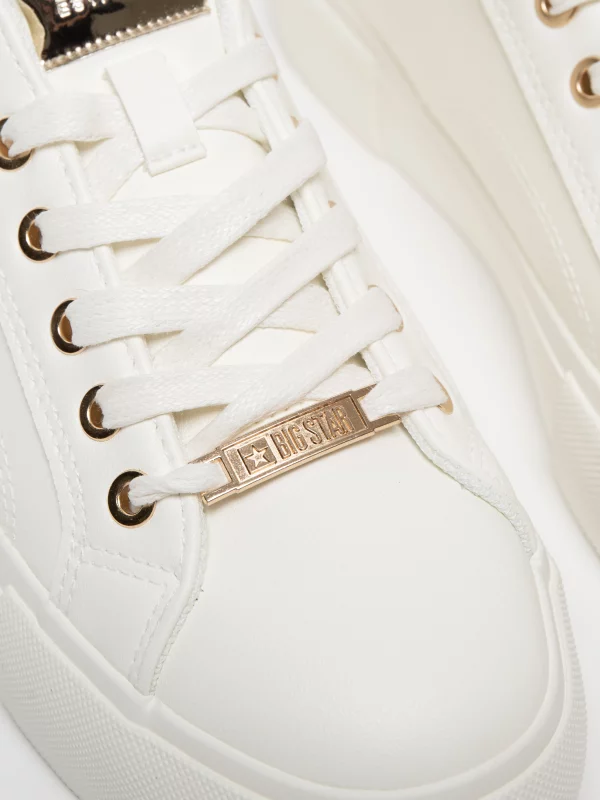 Sneakersy damskie ze skóry ekologicznej białe NN274A851 101