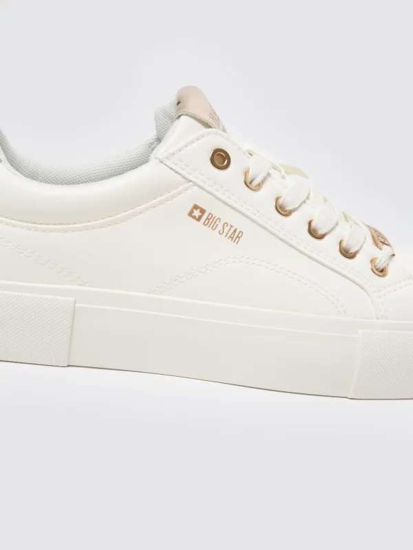 Sneakersy damskie ze skóry ekologicznej białe NN274A851 101