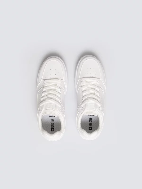 Sneakersy damskie ze skóry ekologicznej białe OO274A549 101