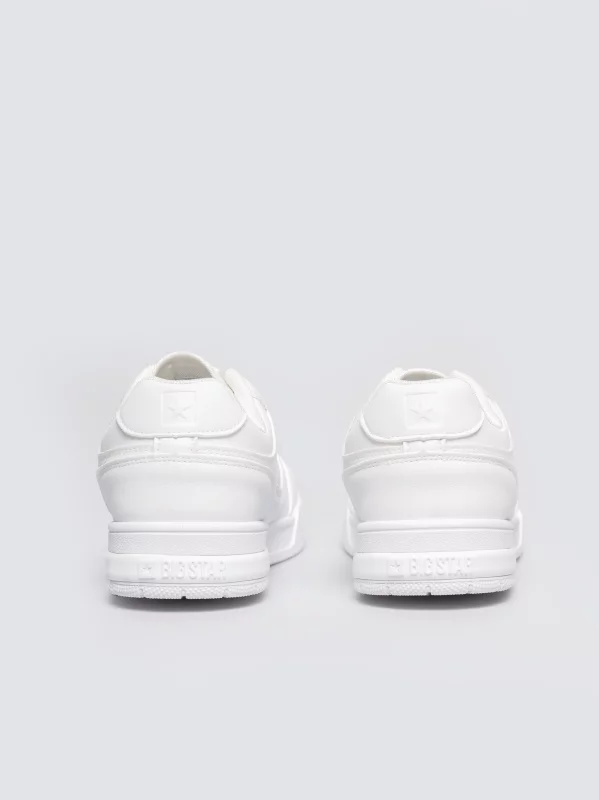 Sneakersy damskie ze skóry ekologicznej białe OO274A549 101