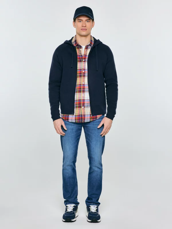 Sneakersy męskie ze skóry naturalnej granatowe RR174373 403