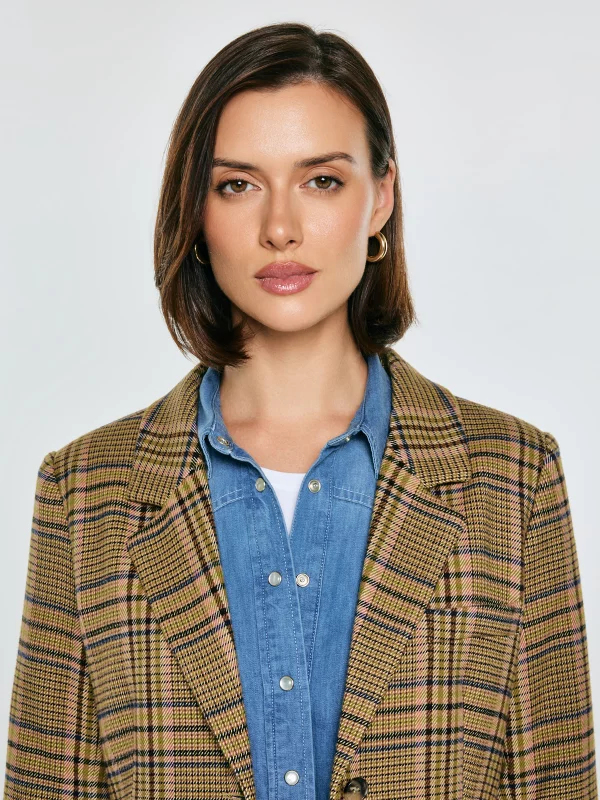 Marynarka damska w kratę Galani 601