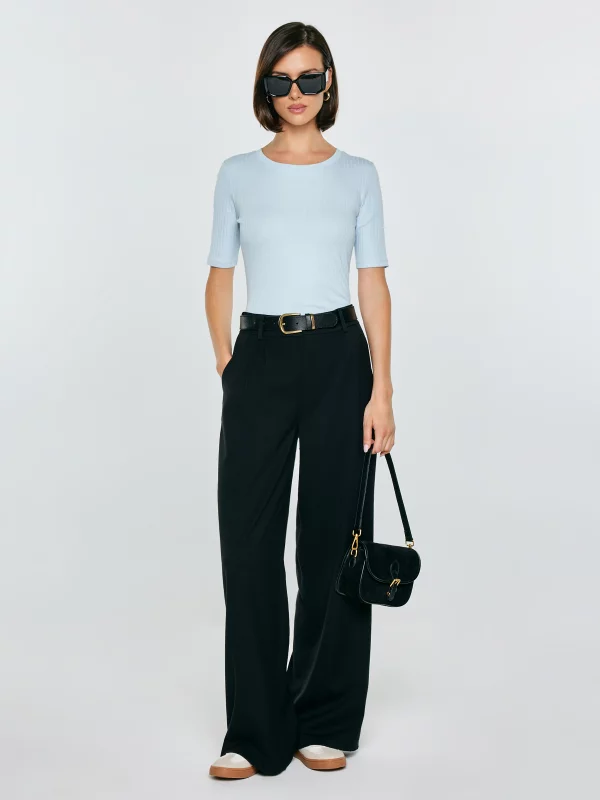 Koszulka damska w prążek błękitna Imija 400