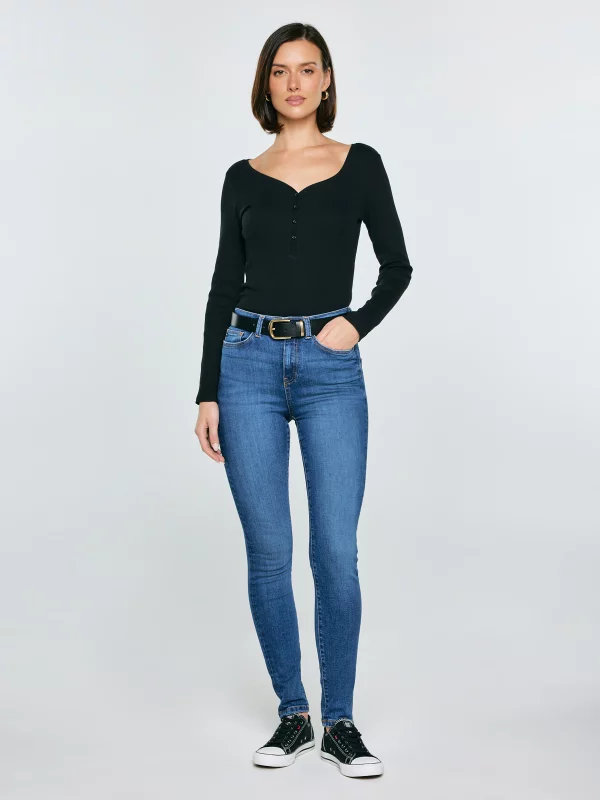 Jeansy damskie skinny niebieskie Clarisa 365