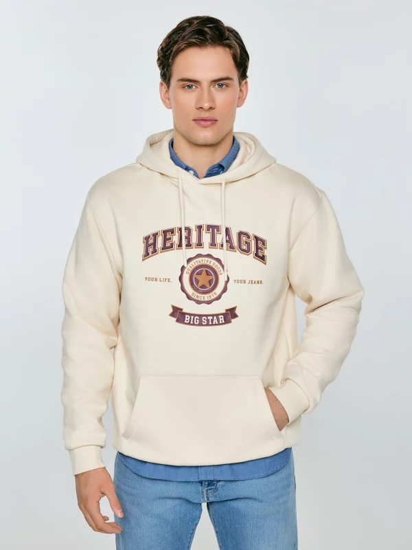 Bluza męska z kapturem kremowa Salomon 103