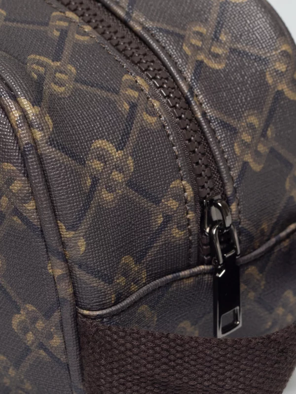 Kosmetyczka z monogramem brązowa Revo 803