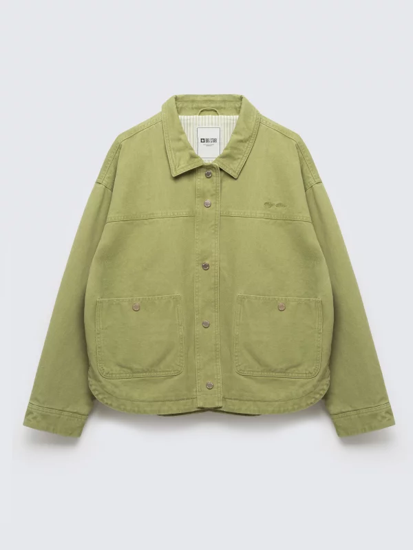 Kurtka damska o twillowym splocie zielona Mbali 301