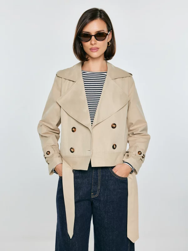 Trencz damski krótki beżowy Barretta 801