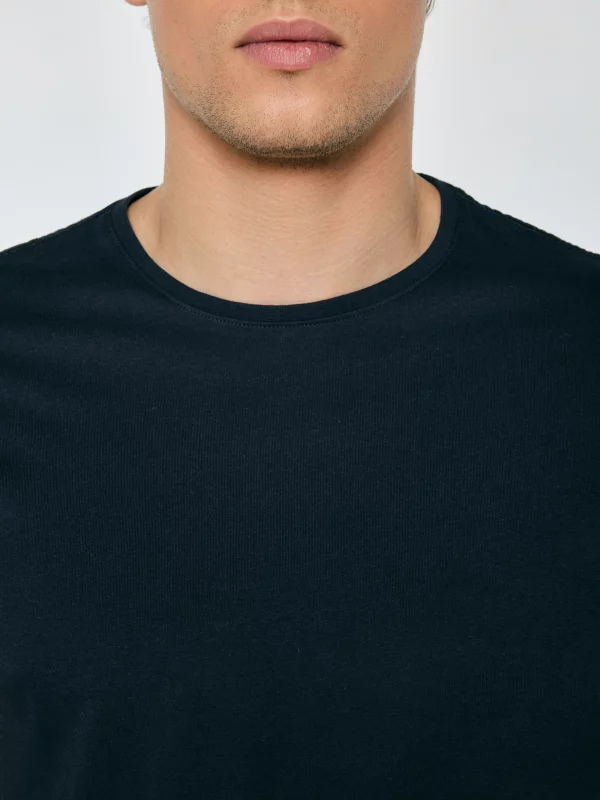 Koszulka męska bawełniana granatowa Basic 403