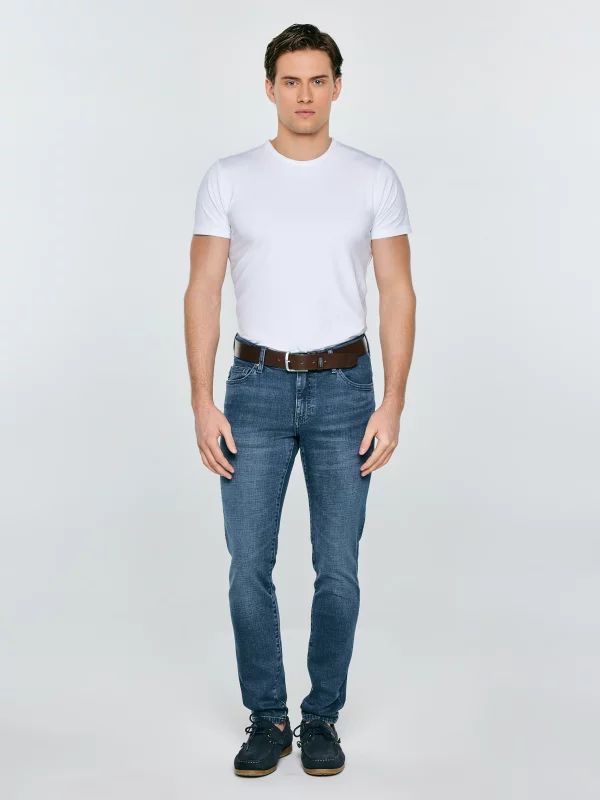 Jeansy męskie skinny granatowe Deric 583