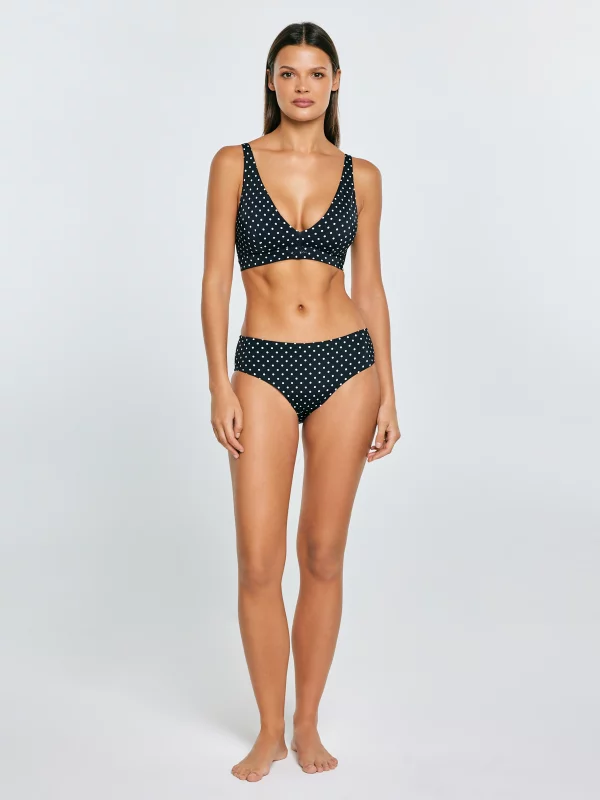 Dół do kostiumu kąpielowego w kropki czarny Morrasa 907