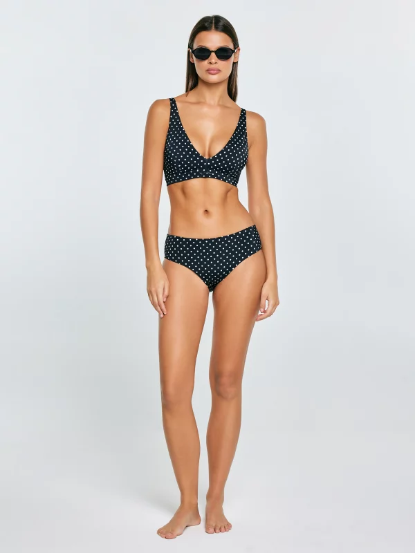 Dół do kostiumu kąpielowego w kropki czarny Morrasa 907