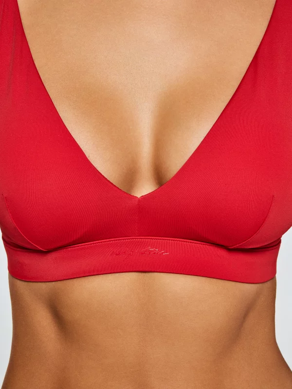 Góra od kostiumu kąpielowego czerwona Morra 603