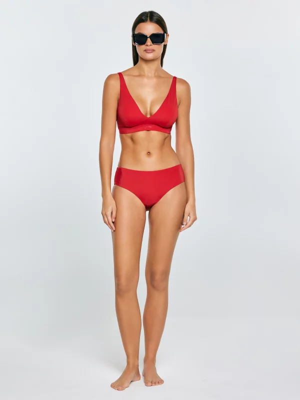 Góra od kostiumu kąpielowego czerwona Morra 603