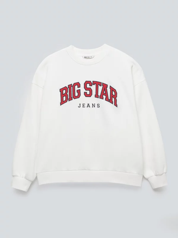 Bluza damska z logo BIG STAR biała Rubena 100
