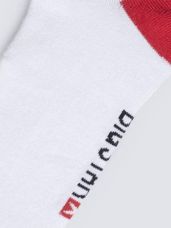 Stopki bawełniane czerwono-białe Filixos 603