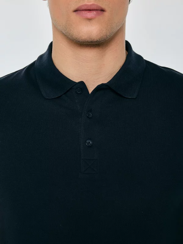 Koszulka męska polo granatowa Markolinos 403