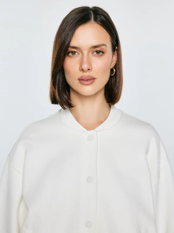 Bluza damska bomber biała Pixelina 100