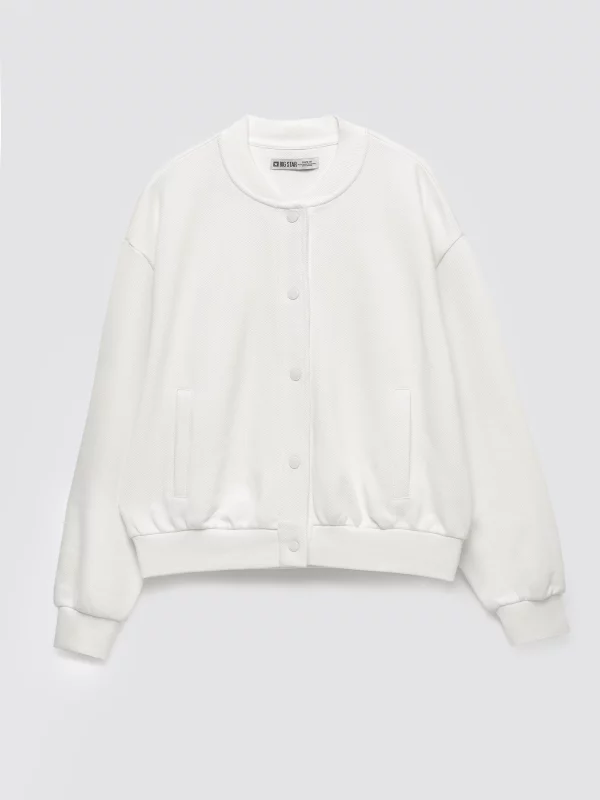 Bluza damska bomber biała Pixelina 100