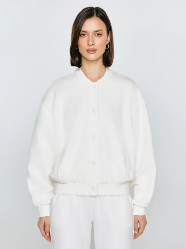 Bluza damska bomber biała Pixelina 100