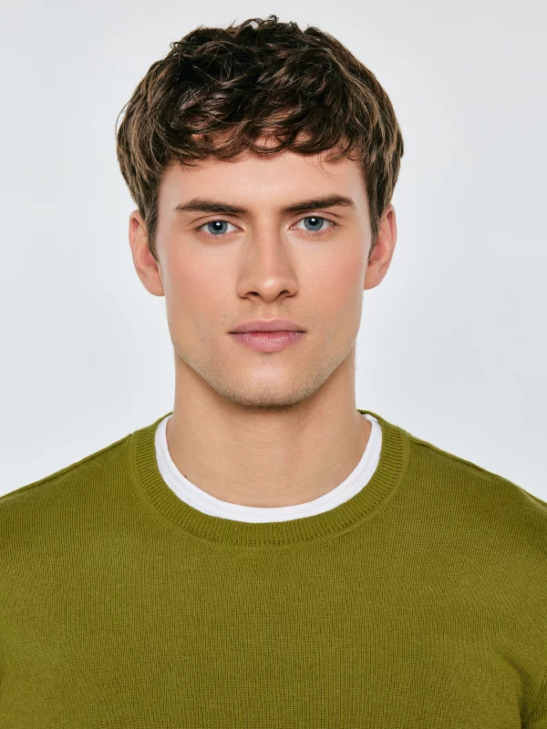 Sweter męski bawełniany zielony Simoner 301