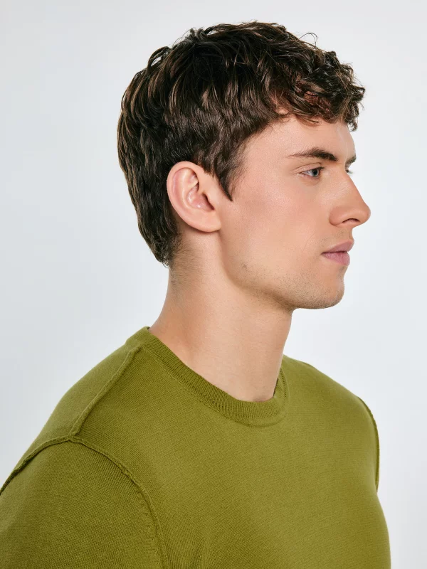 Sweter męski bawełniany zielony Simoner 301