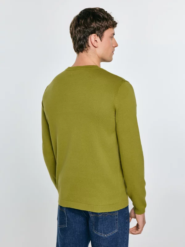 Sweter męski bawełniany zielony Simoner 301