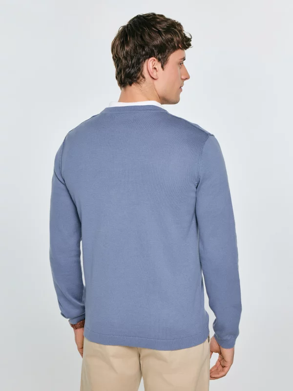 Sweter męski bawełniany niebieski Simoner 402