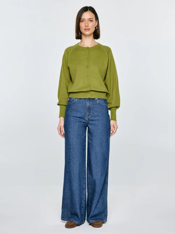 Kardigan damski z wiskozy zielony Suzana 301