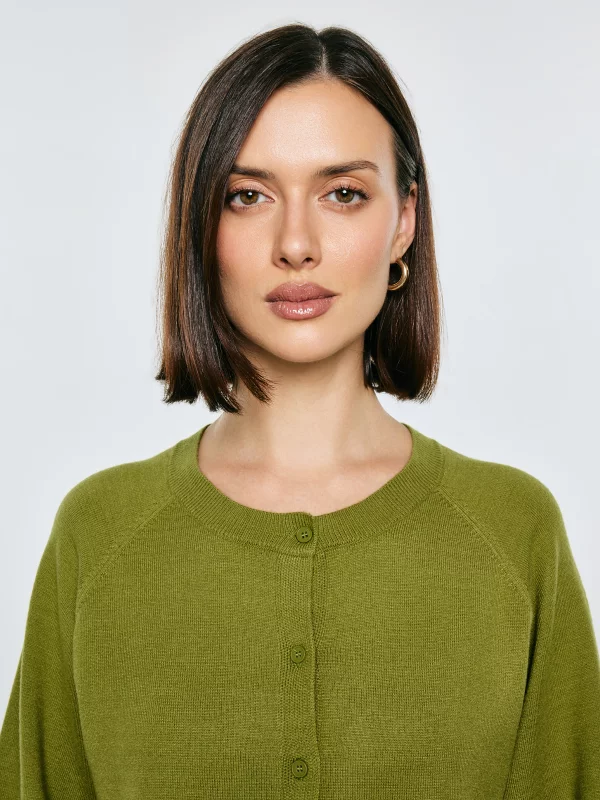 Kardigan damski z wiskozy zielony Suzana 301